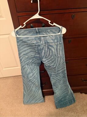 We The Free Zebra-Print Light Blue Flare Jeans